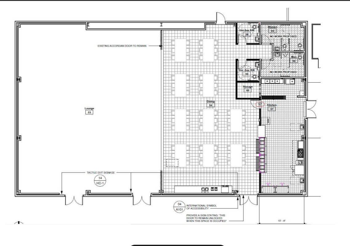 Cafeteria layout blueprint