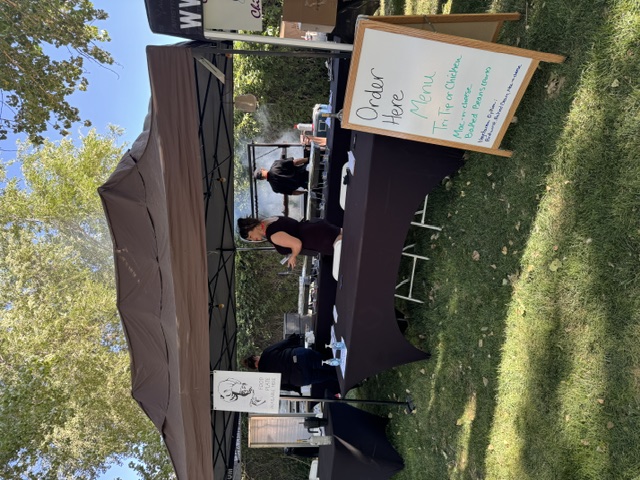 Cheers to Charity booth setup